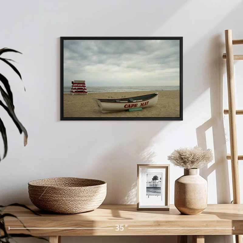 Bateau Cape May, 19 po x 13 po, Cadre flottant noir