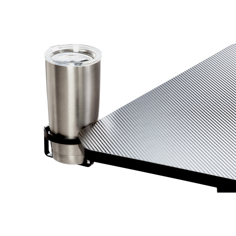 47.2'' T-Shaped Red Metal Gaming Desk with LED Lighting