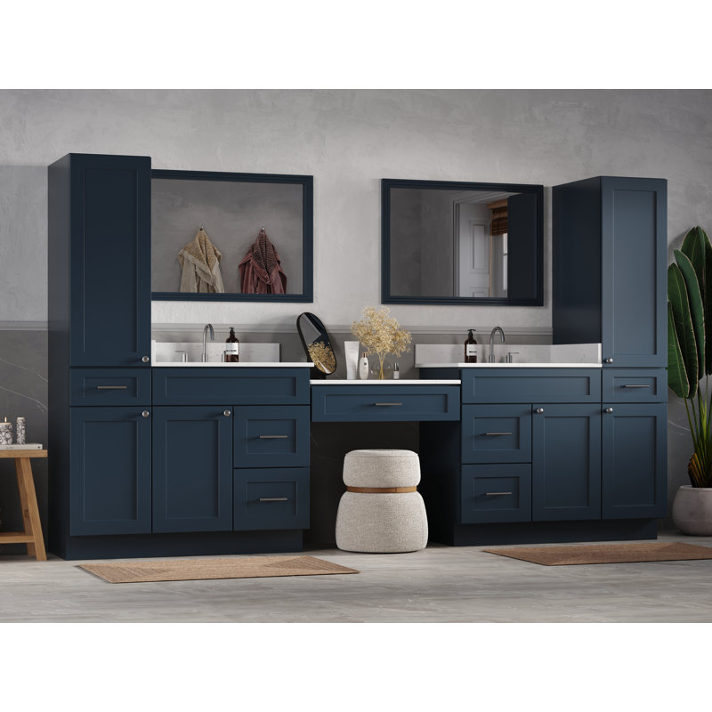 Ensemble de meuble-lavabo double 120 po Disar, Bleu