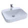 Arvina™ Cotton White Vitreous China Rectangular Vessel Bathroom Sink with Overflow