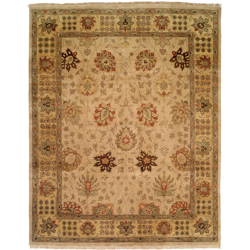 Cabo Wool Oriental Area Rug in Ivory, 12' x 18'