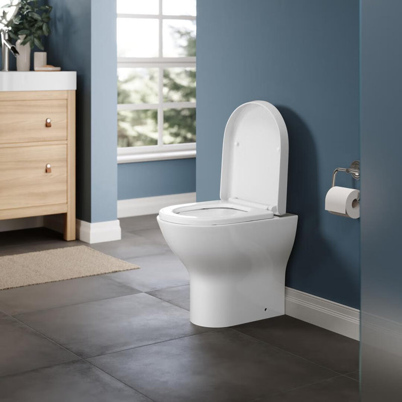 Belfry Bathroom Laprade 1.59L LPF Round Back To Wall Toilets (Seat Not Included)