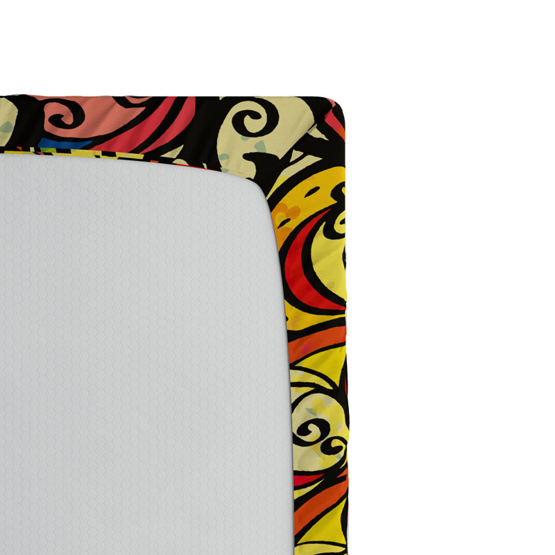 Microfiber Floral Fitted Sheet, Full Fitted Sheet
