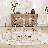 Dining Table Set For 4, 35" Glass Top Kitchen Table And Chairs For Small Spaces-123294122
