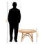 Table basse en rotin naturel de style bohémien Bay, H 17,66 po x l 30,78 po x P 30,74 po