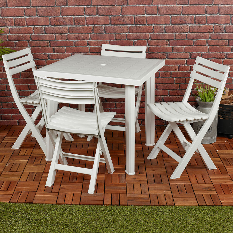 Cateisha Square 5 - Piece 4 - Person 75Cm L Outdoor Table Set