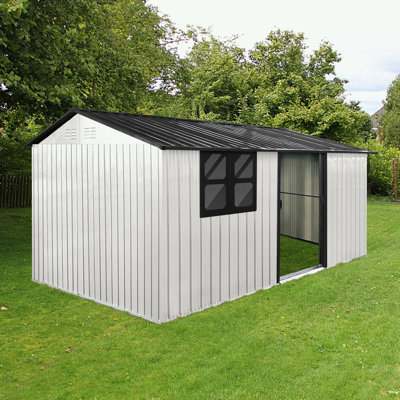 Metal sheds with window and sliding door