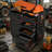 34.3-Inch Mobile Tool Storage Cabinet With Lockable Compartments And 4 Drawers, Featuring Steel Wheels, Suitable For Workshop And Home Garage Storage.