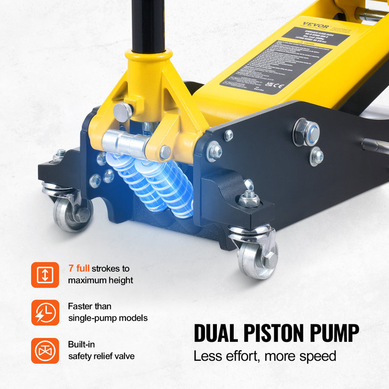 Pompe à plancher double à double piston