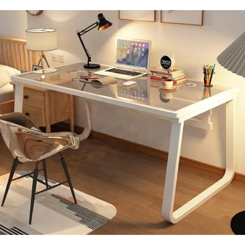 Murreann Glass Top Executive Desk, 60cm H x 120cm W x 74cm D