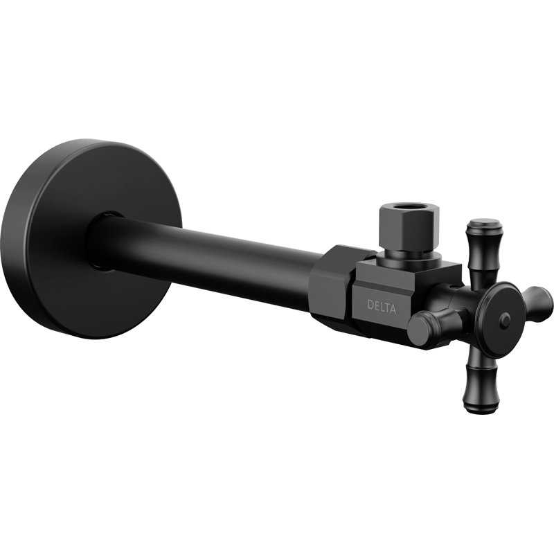 Angled Supply Stop Valve, Matte Black