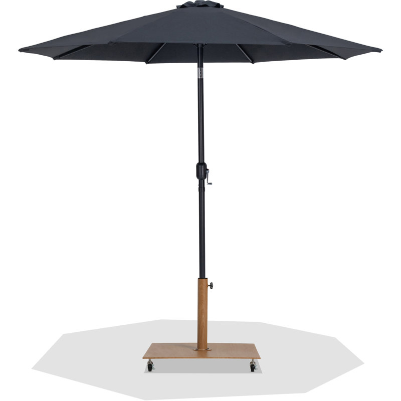 Parasol de patio en tissu / aluminium avec base Chavelle