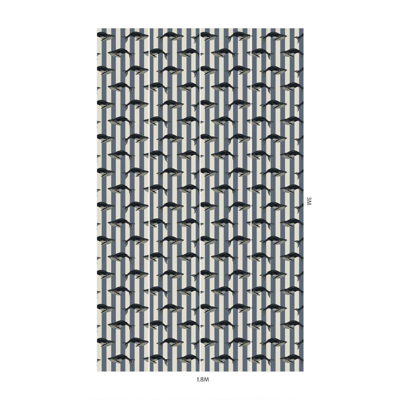 Baleana 9.84' L x 69" W Wallpaper Roll, Denim