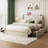 48.4'' Upholstered Bed with 4 Drawers, Bed with Storage Headboard and Charging Station-74150210