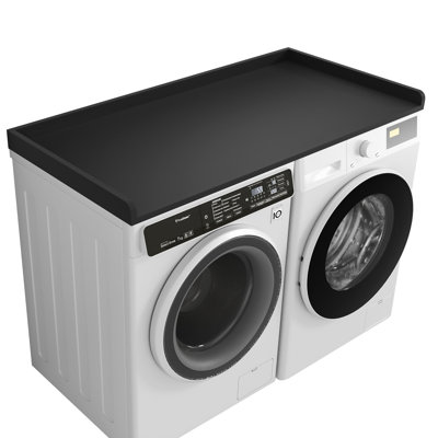 Kaboon Washer Dryer Countertop with Edge Rails, 27.5" x 54", Laundry Room Organization