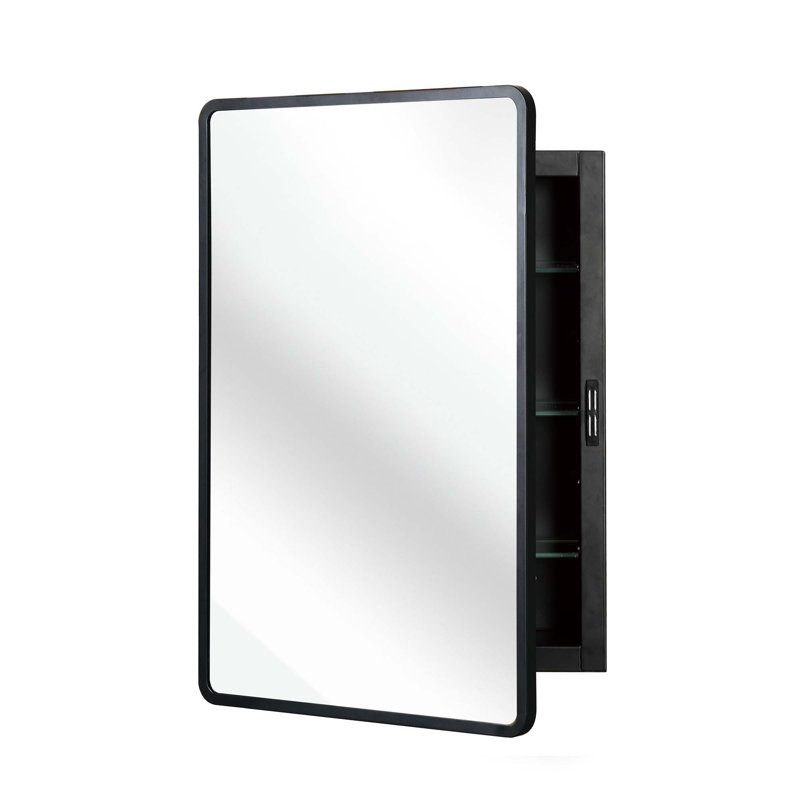 Armoire à miroir murale encastrée en métal, H 5,12 po x l 30 po x P 20 po