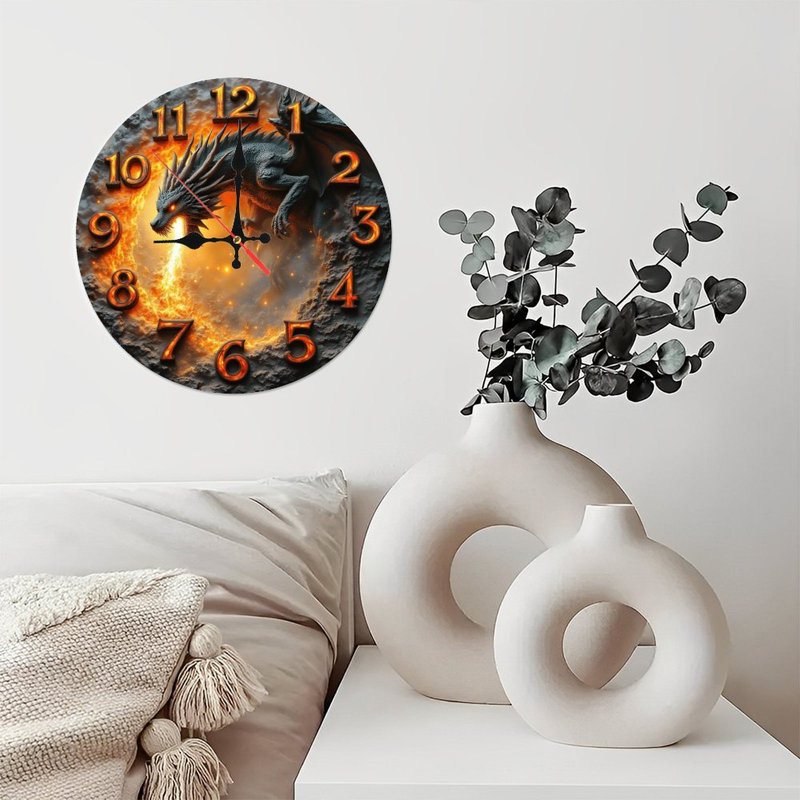 Décoration horloge dragon