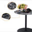 Table de bout l 17,5 po avec plateau texturé en marbre noir