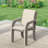 4-Person Patio Dining Set with Square Metal Dining Table and 4 Stackable PVC-coated polyester Dining Chairs-843604800