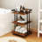 Multi-tier Salon Cart with Universal Wheels and Iron Rail