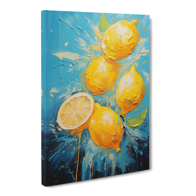 Lemon Fruit Expressionism - Print, 60cm H x 40cm W x 3cm D