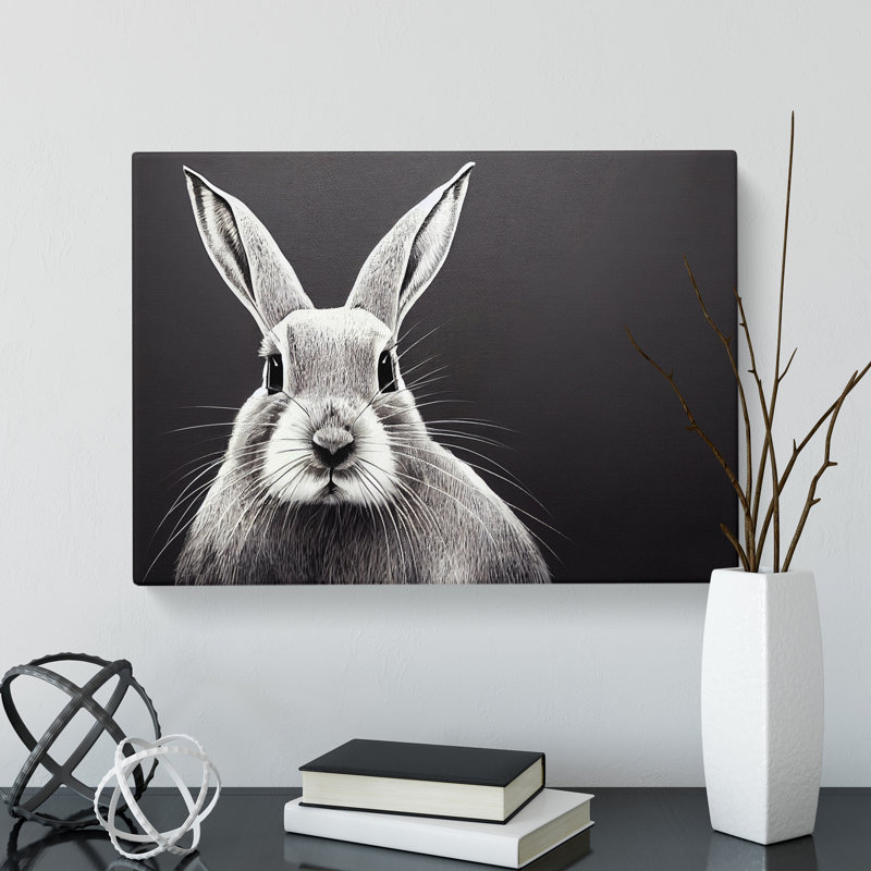 Face Of A Rabbit - Wrapped Canvas, 35cm H x 50cm W x 3cm D