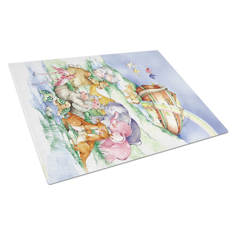 Tempered Glass Noah's Ark Cutting Board