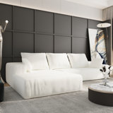 L-shaped Modular  Foam-filled with Spring Support Simple Living Room Sofa