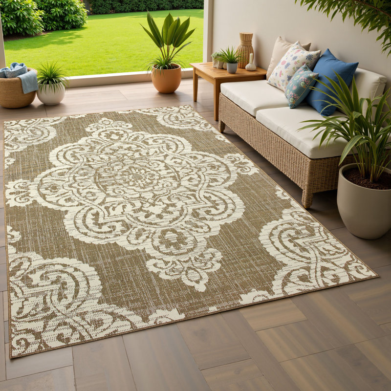 Junor Power Loomed Oriental Rug, Rectangle 3'7" x 5'6"