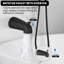 Douche combinée sans outil à 7 jets, noir mat, 1,8 gallons par minute-129753036