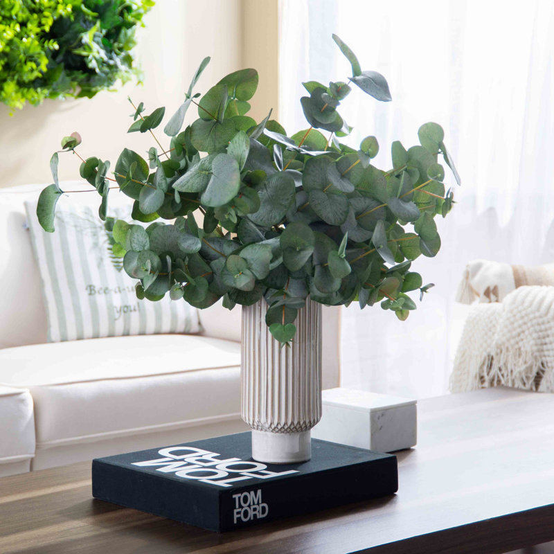 Silk Eucalyptus Arrangement in Vase