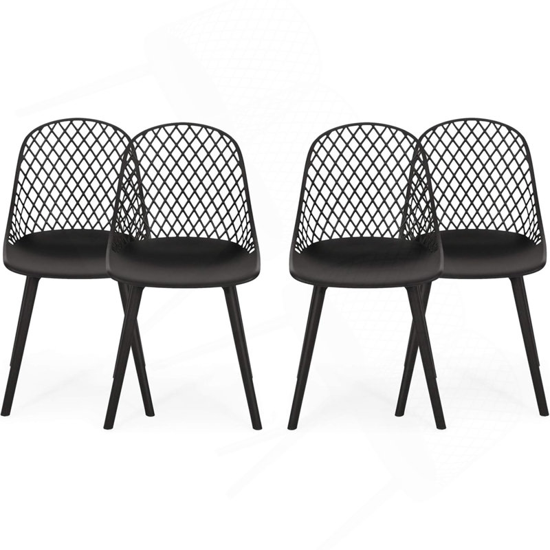 CHAISE LILY (ENSEMBLE DE 4), Noir