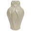 Vase de table moderne en céramique sculpturale avec forme texturée pour la décoration intérieure - Grand vase artistique pour salon ou console - Ivoire et brun clair-1119525356