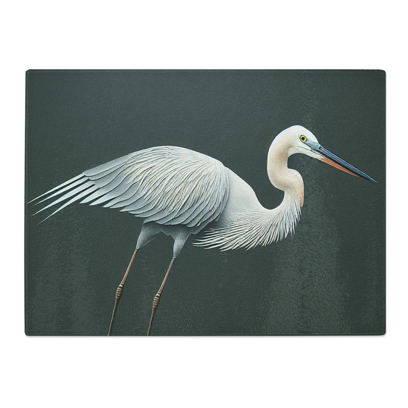 Fabulous Crane Bird  Glass Chopping Board