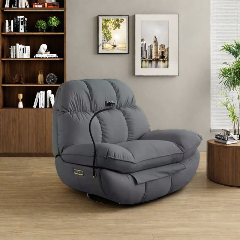 Fauteuil inclinable multifonctionnel réglable et confortable, Gris