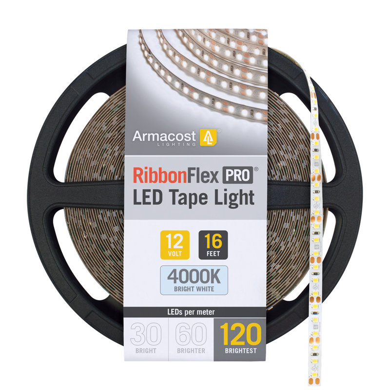 RibbonFlex Pro, bande de lumière DEL 12 V, 4 000 K, 120 DEL / M, IP20, 5 M