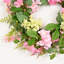Couronne de fleurs artificielle 24 po pour jardin d'été, printemps, été, verdure, baies et hortensia