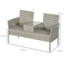 Callihan 137cm Long Slat Seat with Cushions-399546855