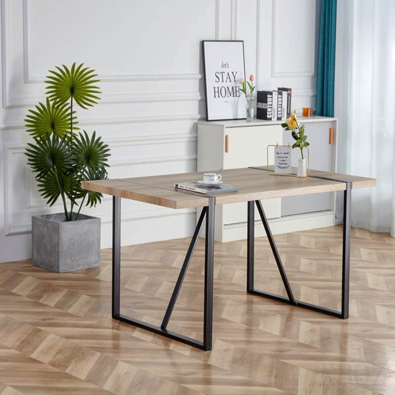 Table de salle à manger Rustic Industrial, 29.9" H x 55.1" L x 31.4" W, Black, Rustic Brown