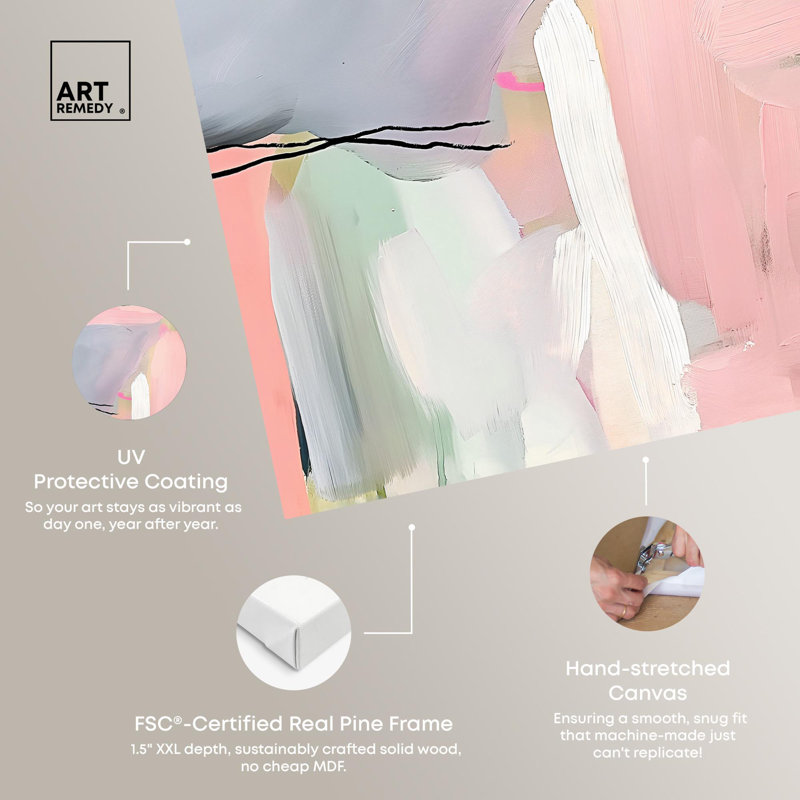«Lush Pastel Oasis» par Art Remedy, Toile tendue, H 54 po x l 36 po