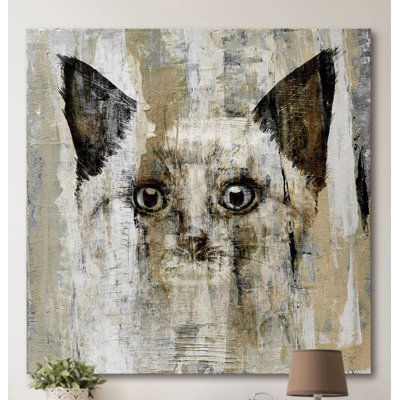« brown-avec cat », reproduction d’art sur toile tendue