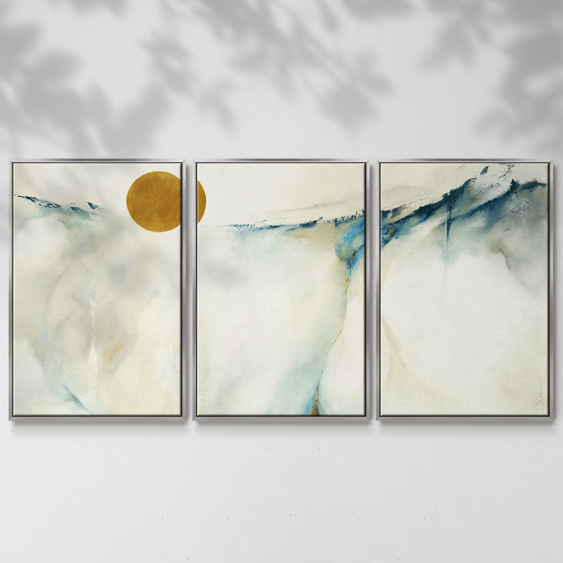 Continuum 3 pièces, H 24 po x l 48 po x P 2 po, Argent