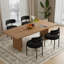 Dining Chairs Modern Teddy Fabric Upholstered Chairs with Curved Backrest and Black Metal Legs-938653894-912791777