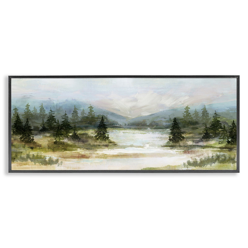 Vast Country Landscape, Giclée encadrée noir minuit, H 10 po x l 24 po x P 1,5 po