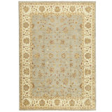 Hand Knotted Area Rug in Light Green