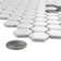 Metro 1" Hex Matte White with Snowflake 10-1/4" x 11-7/8" Porcelain Mosaic Tile