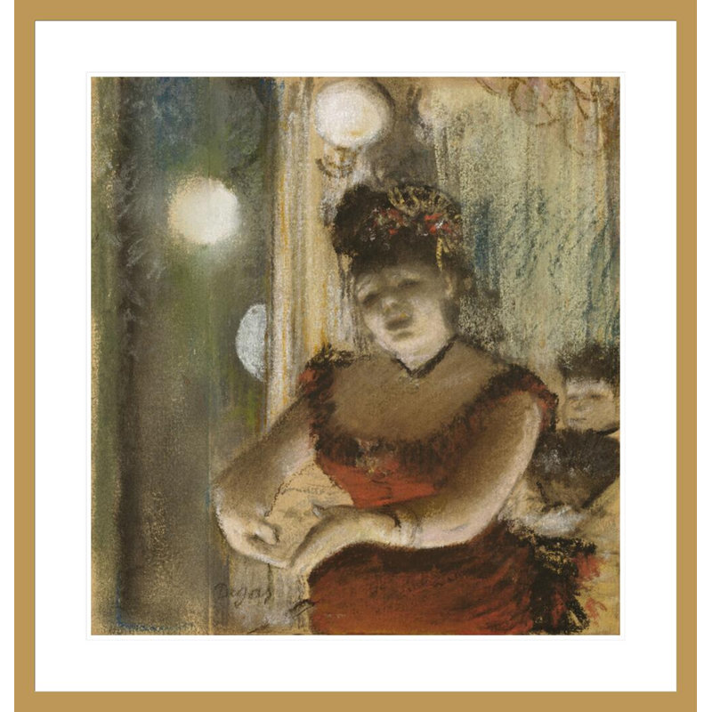 «Singer in a Café» par Edgar Degas, impression giclée encadrée, H 34,95 po x l 33,5 po