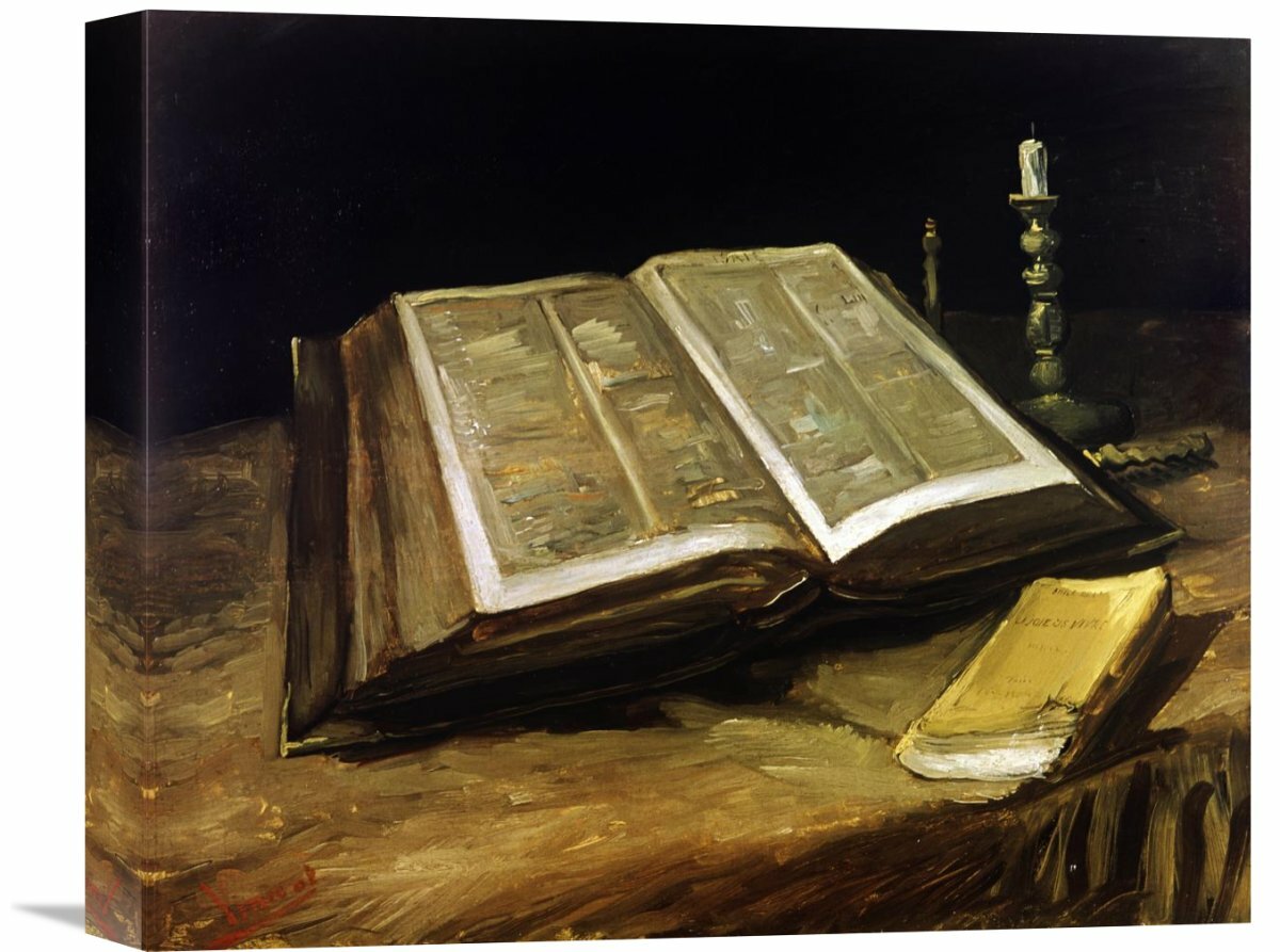 still life with bible by van gogh