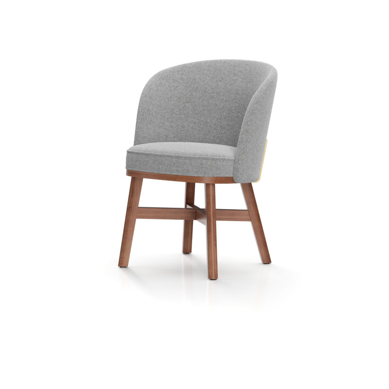 Mr B Upholstered Arm Chair, Natural Walnut, Sunhill Pearl SH-33
