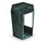Table basse en marbre naturel, prisme hexagonal, finition polie brillante pour un style sophistiqué, 40 cm x 32 cm, luxueuse